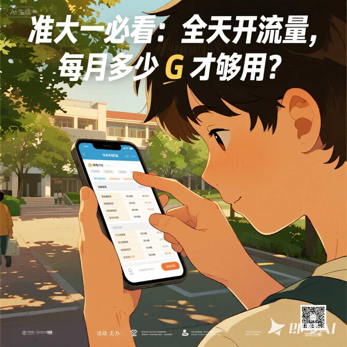 惠济区准大一必看：全天开流量，每月多少 G 才够用？