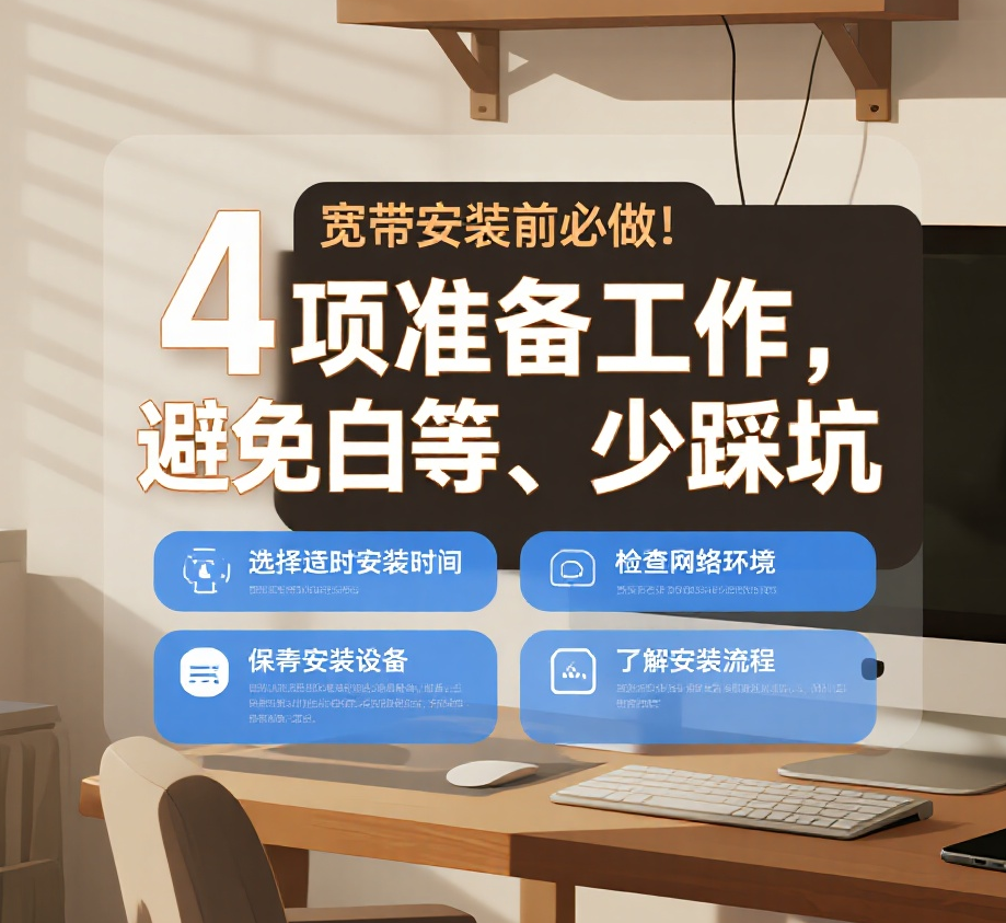 惠济区宽带安装前必做！4 项准备工作，避免白等、少踩坑