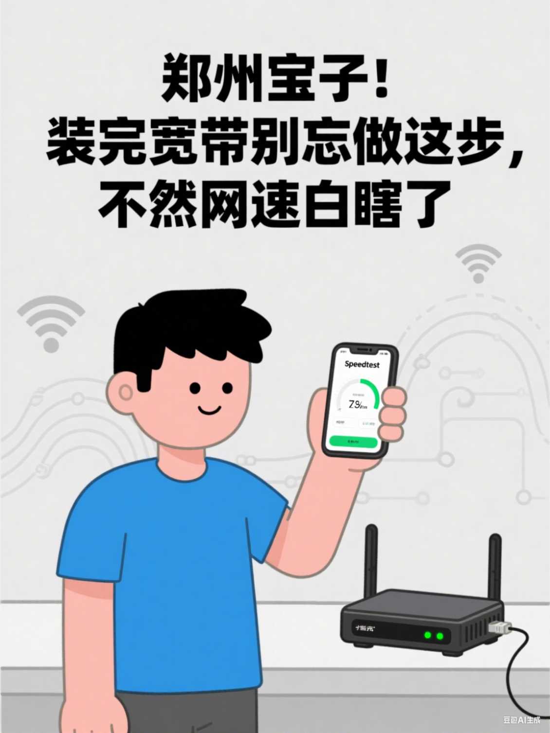 惠济区宝子！装完宽带别忘做这步，不然网速白瞎了